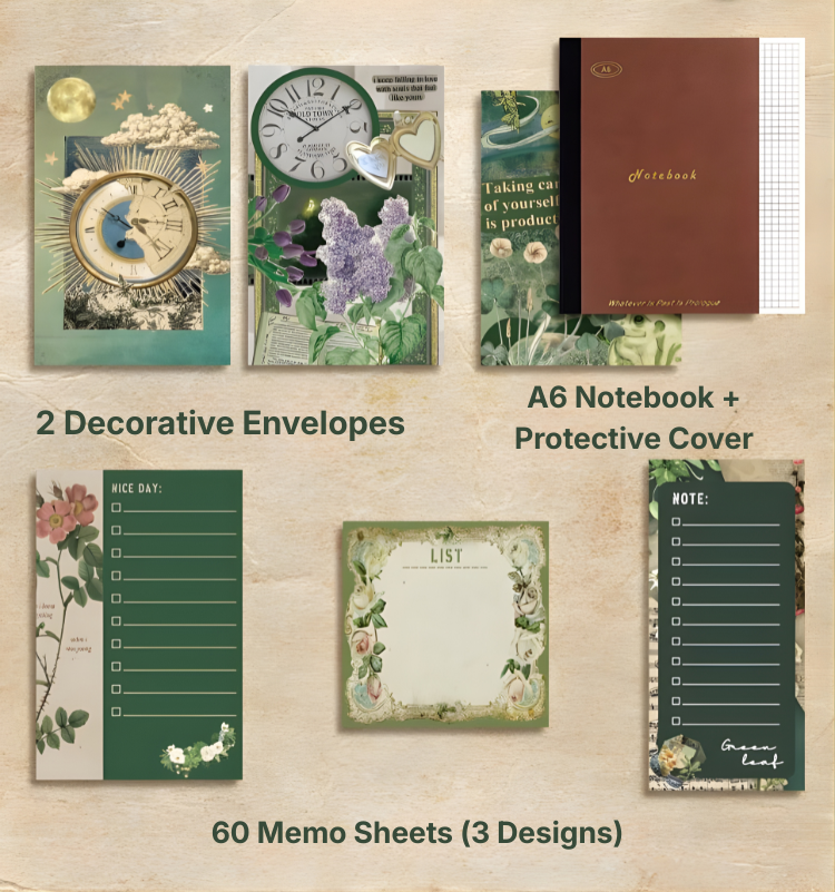 Emerald Garden Craft Kit - Vintage Scrapbooking Kit/Gift Kit