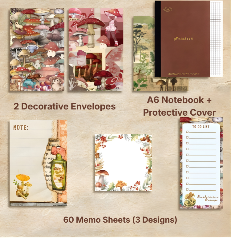 Mushroom Reverie Craft Kit - Vintage Scrapbooking Kit/Gift Kit