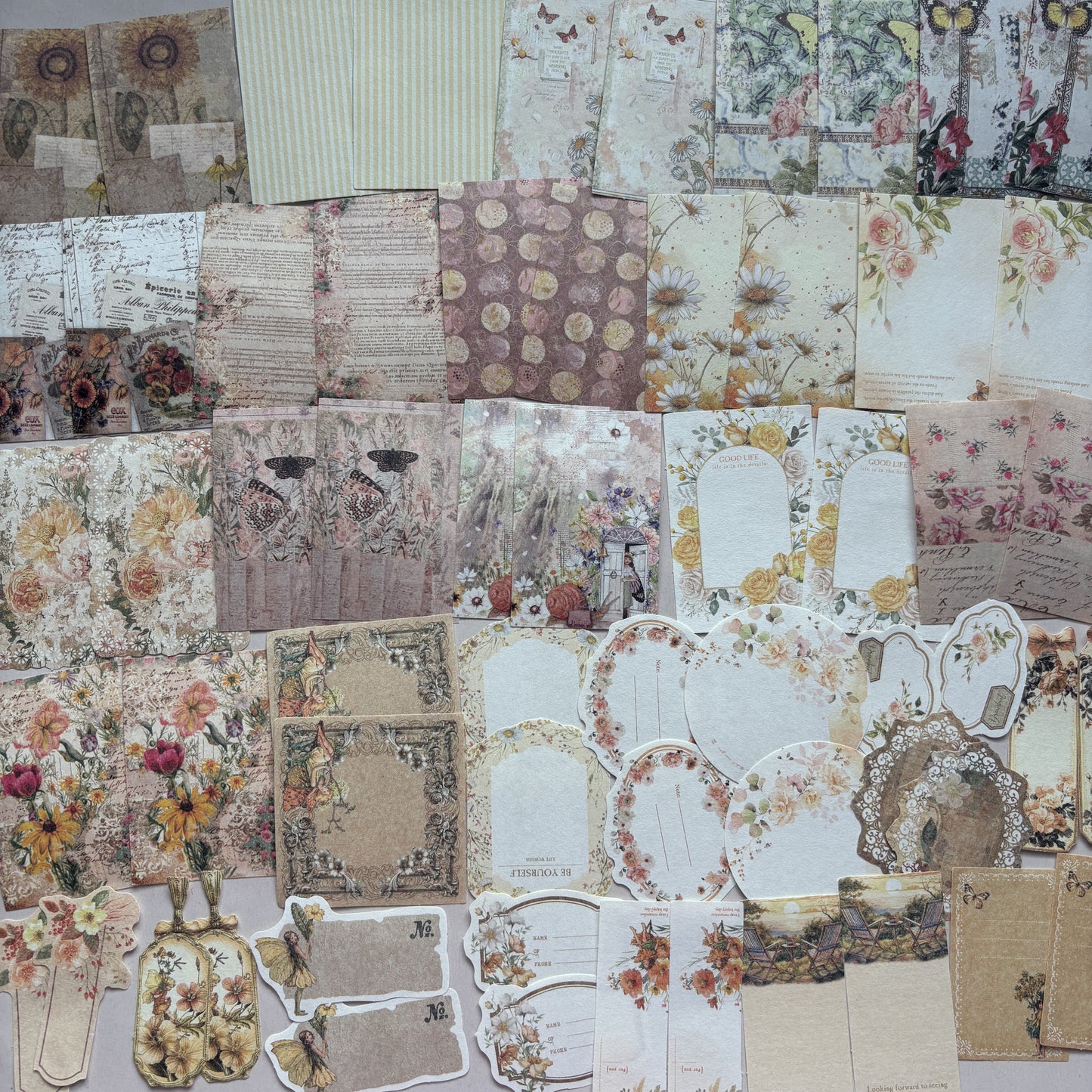 Pastoral Flowers Season - Ephemera Pack - Secret Garden Series