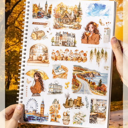 Invitation to Autumn PET & Washi Sticker Book