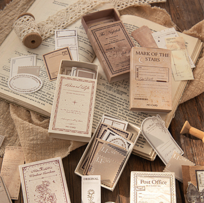 Retro Label & Text Box Stickers – Echoes from the Past