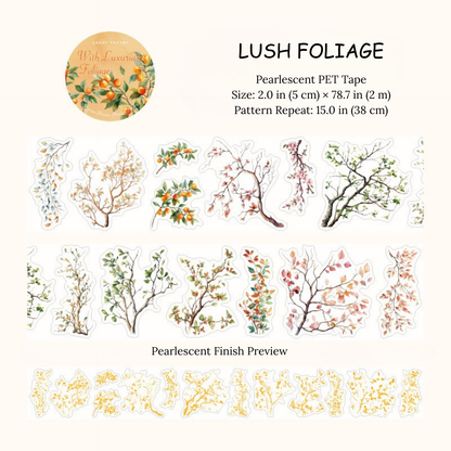 Botanical Branches- Pearlescent PET Sticker Tape