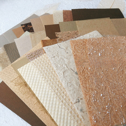 Woven Impressions Specialty Paper Pack – Brown, 30 Sheets, A5