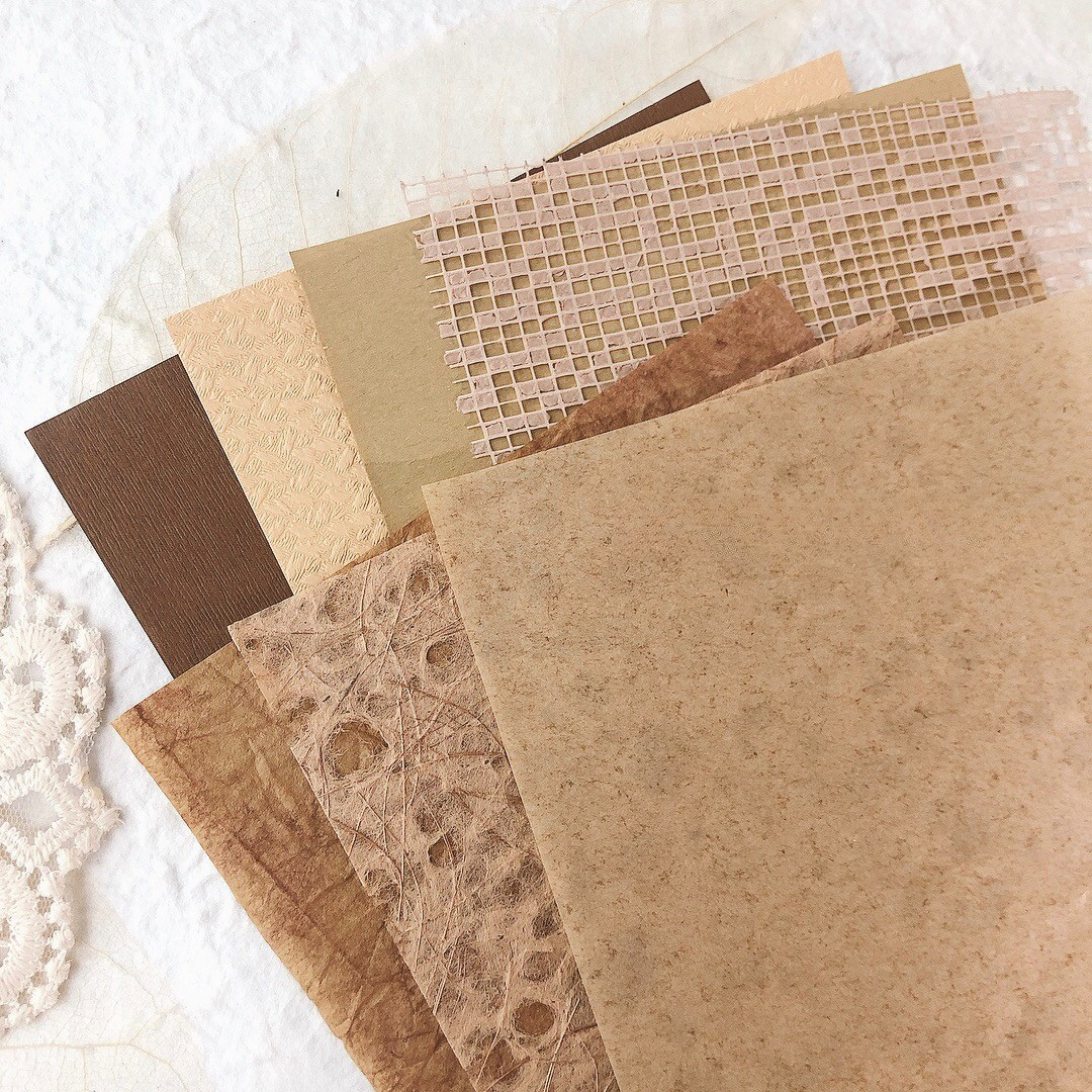 Woven Impressions Specialty Paper Pack – Brown, 30 Sheets, A5