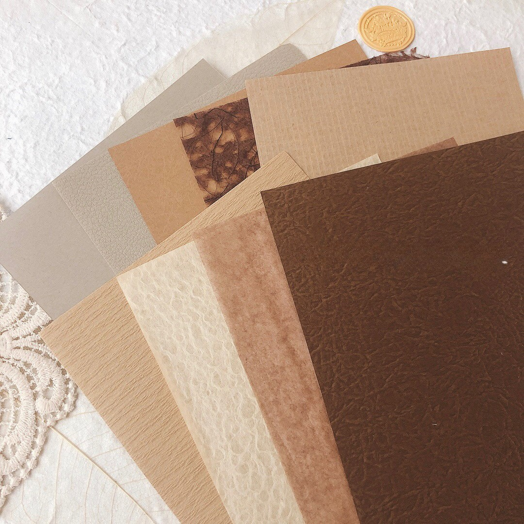 Woven Impressions Specialty Paper Pack – Brown, 30 Sheets, A5