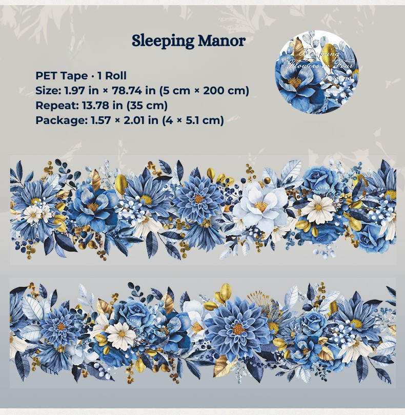 Elegant Floral Collection - PET Tape