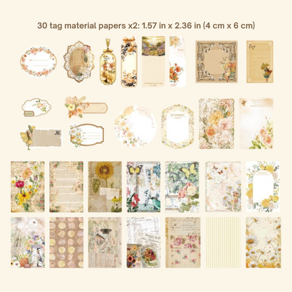 Pastoral Flowers Season - Ephemera Pack - Secret Garden Series