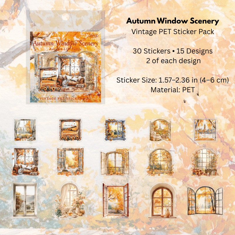 Autumn Life Series PET Sticker Pack