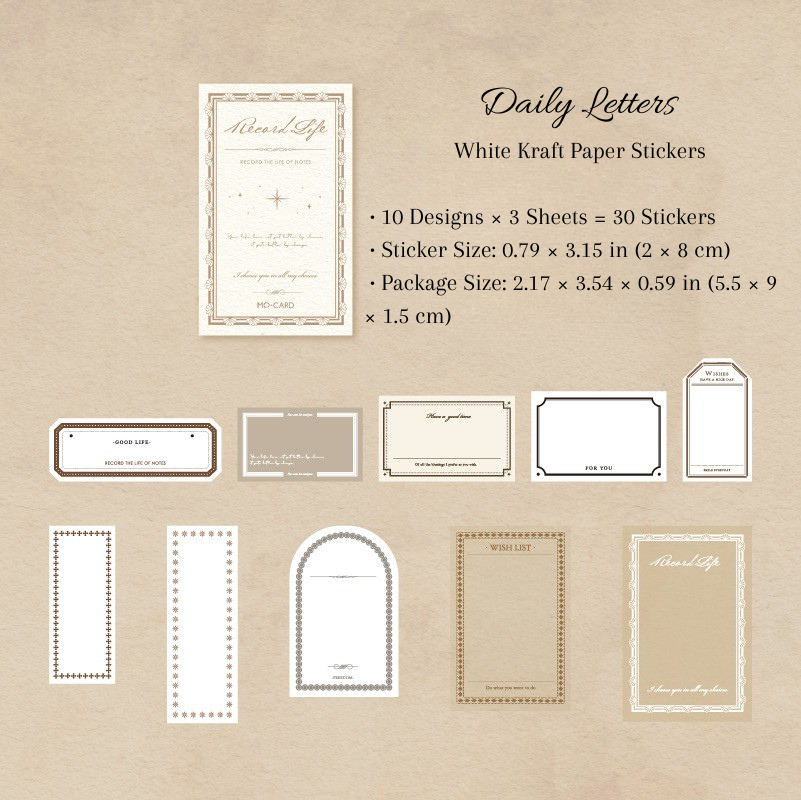 Retro Label & Text Box Stickers – Echoes from the Past