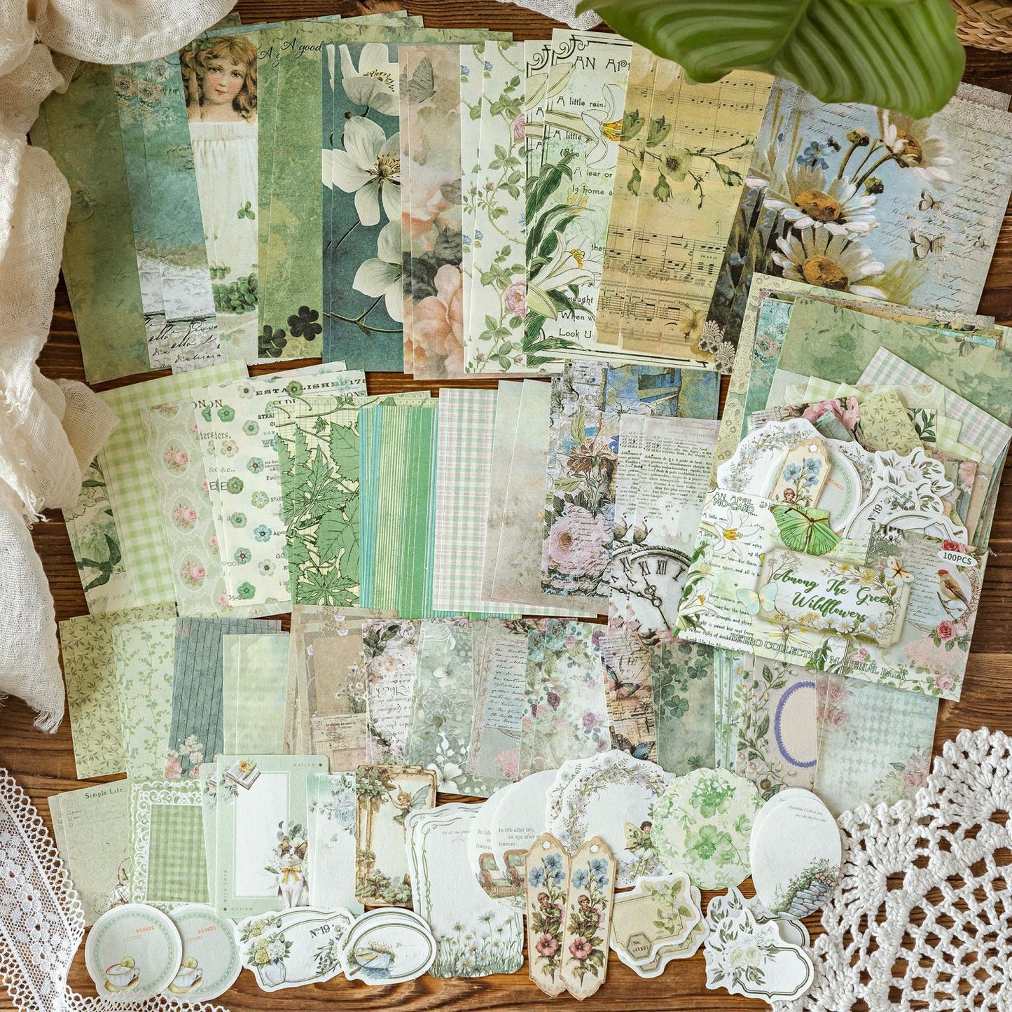 Among the Green Wildflowers - Ephemera Pack - Secret Garden Series