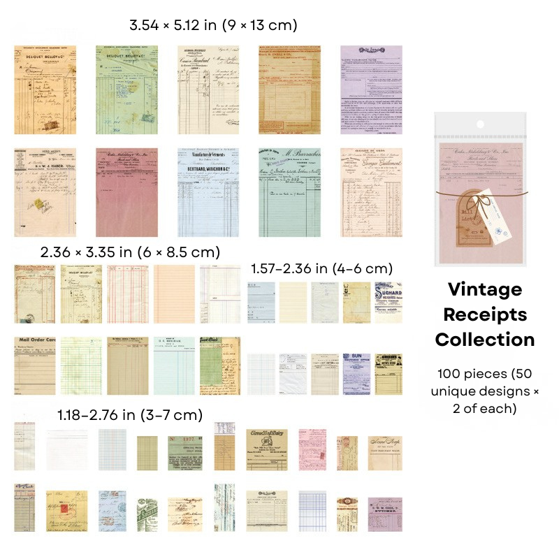 Vintage Receipts Collection - Ephemera Pack