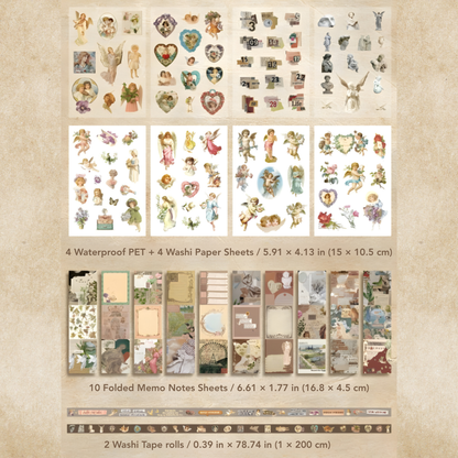 Whispers of Angels Craft Kit - Vintage Scrapbooking Kit/Gift Kit
