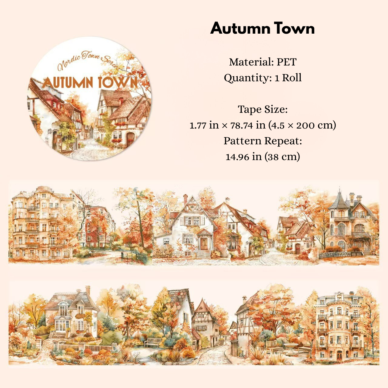 Nordic Town Series - PET Tape