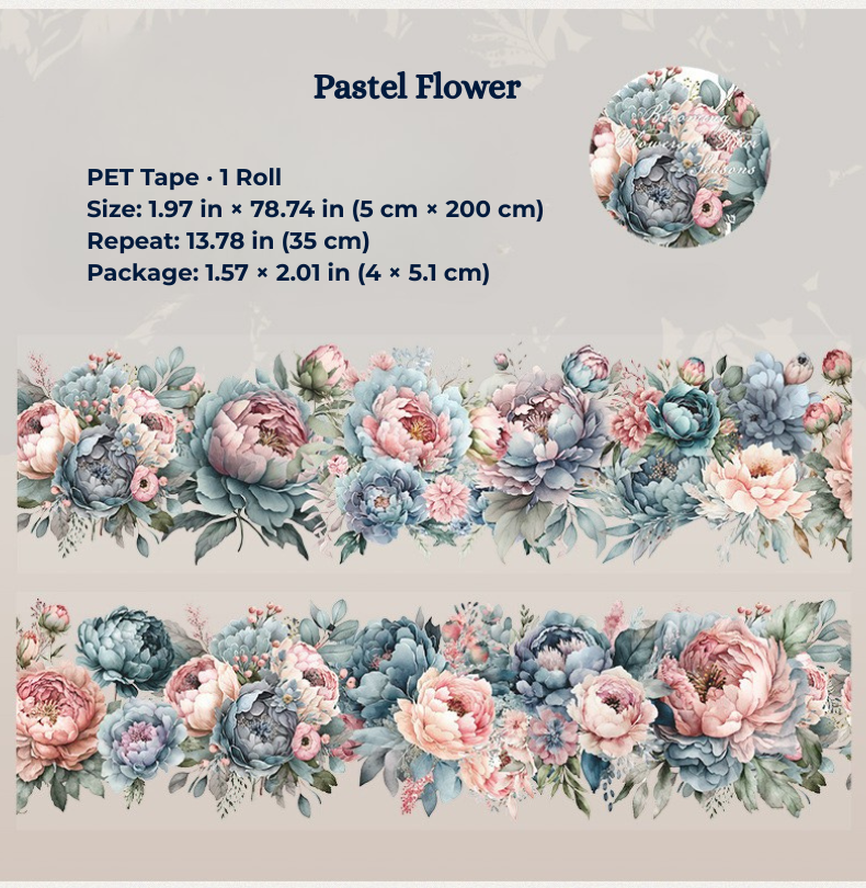 Elegant Floral Collection - PET Tape