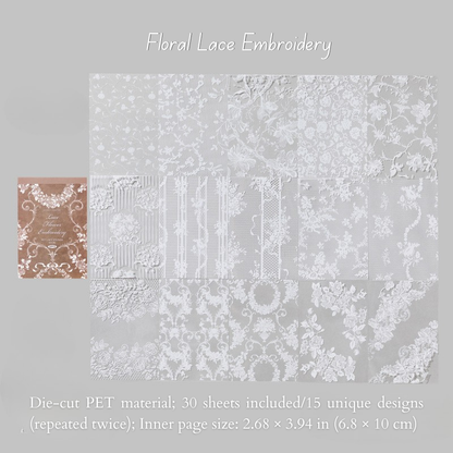 Vintage Lace Frame PET Sticker Book