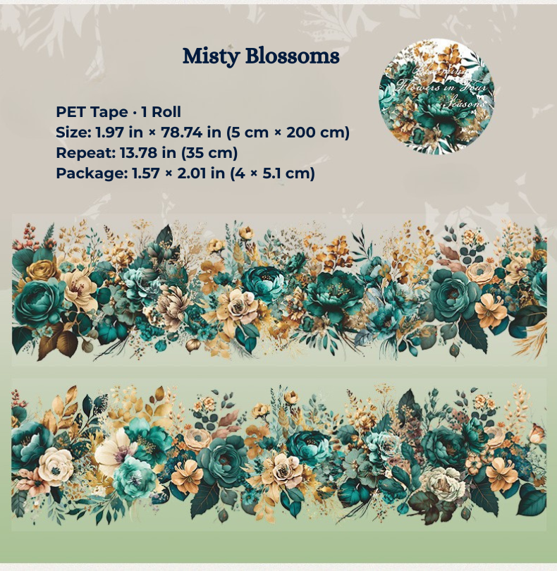 Elegant Floral Collection - PET Tape