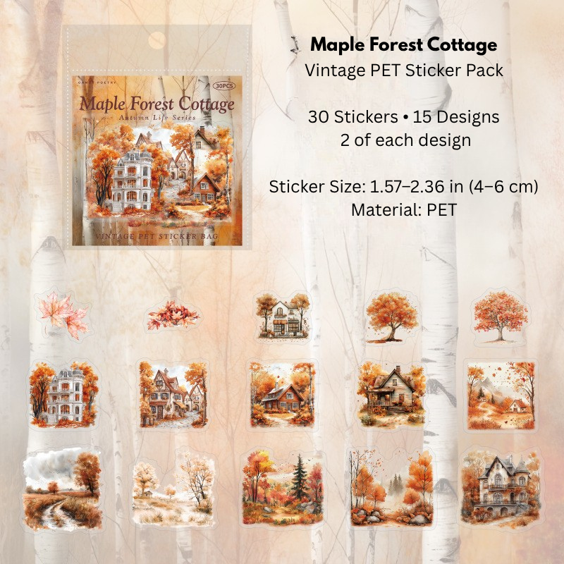 Autumn Life Series PET Sticker Pack