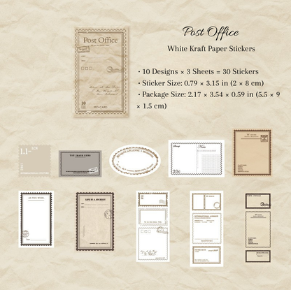 Retro Label & Text Box Stickers – Echoes from the Past