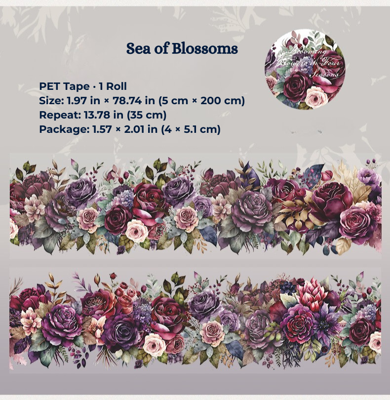 Elegant Floral Collection - PET Tape
