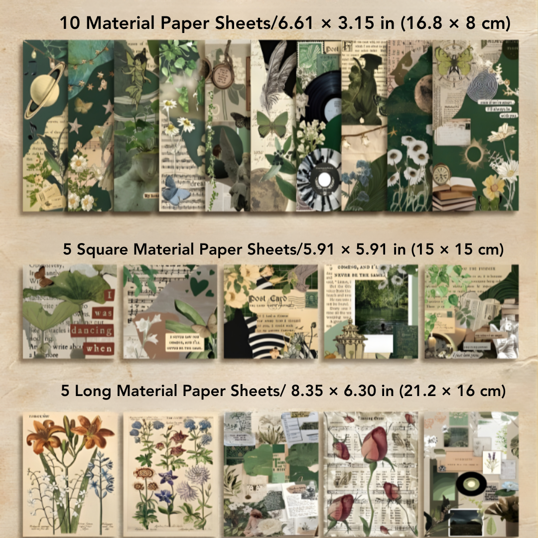 Emerald Garden Craft Kit - Vintage Scrapbooking Kit/Gift Kit