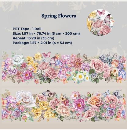 Elegant Floral Collection - PET Tape