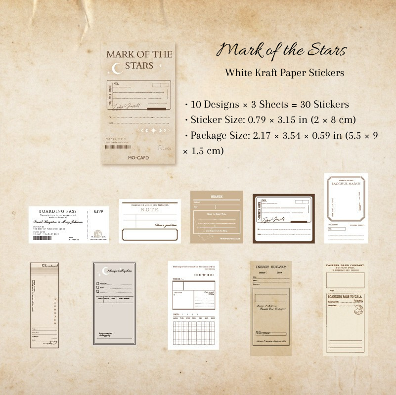 Retro Label & Text Box Stickers – Echoes from the Past
