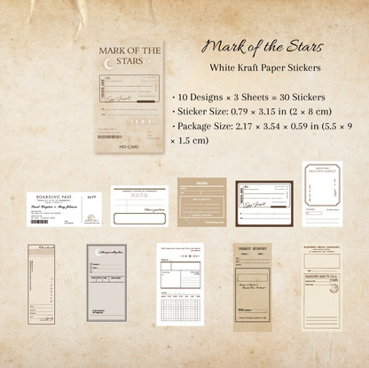 Retro Label & Text Box Stickers – Echoes from the Past