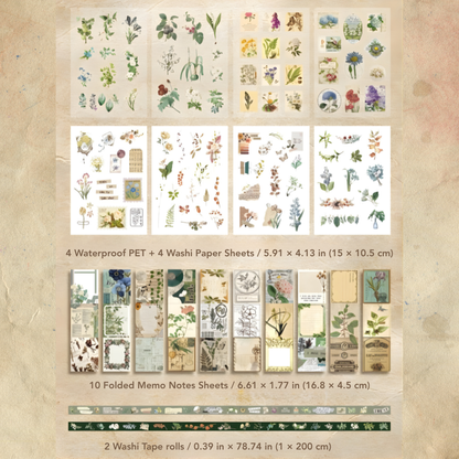 Emerald Garden Craft Kit - Vintage Scrapbooking Kit/Gift Kit