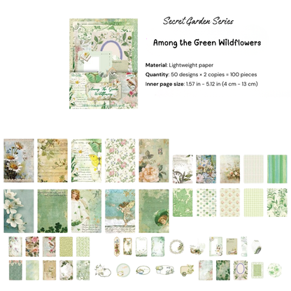 Among the Green Wildflowers - Ephemera Pack - Secret Garden Series