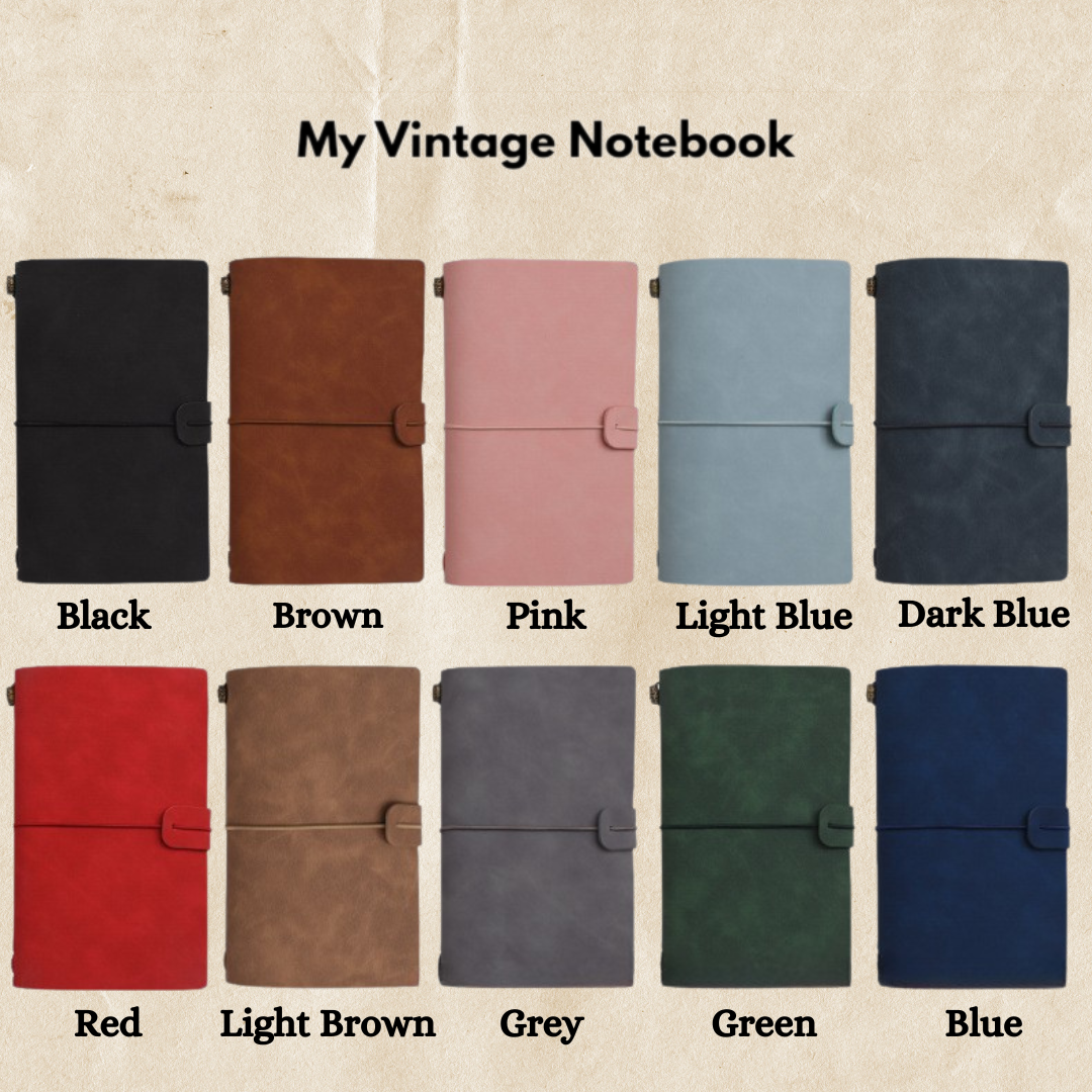 My Vintage Notebook - Slim Retro Journal