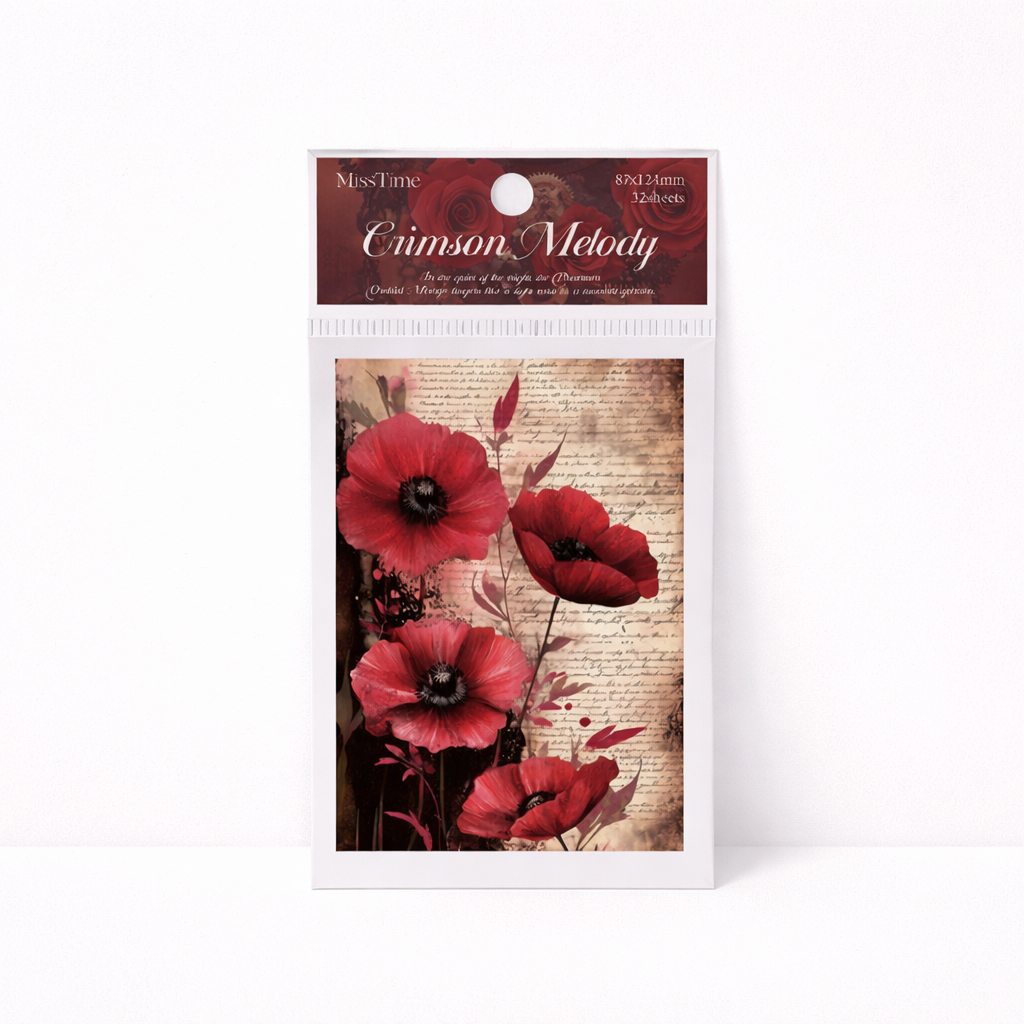 Crimson Melody - Background Paper Set