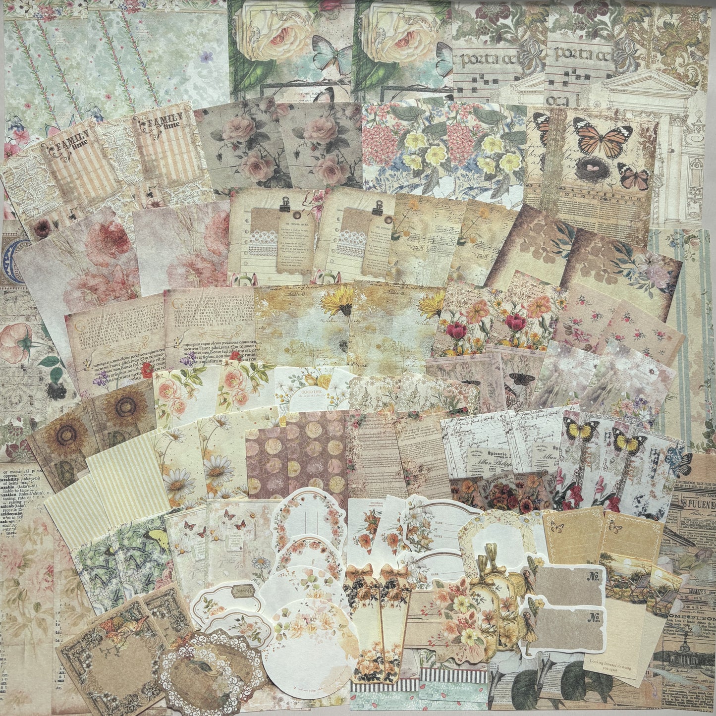 Pastoral Flowers Season - Ephemera Pack - Secret Garden Series