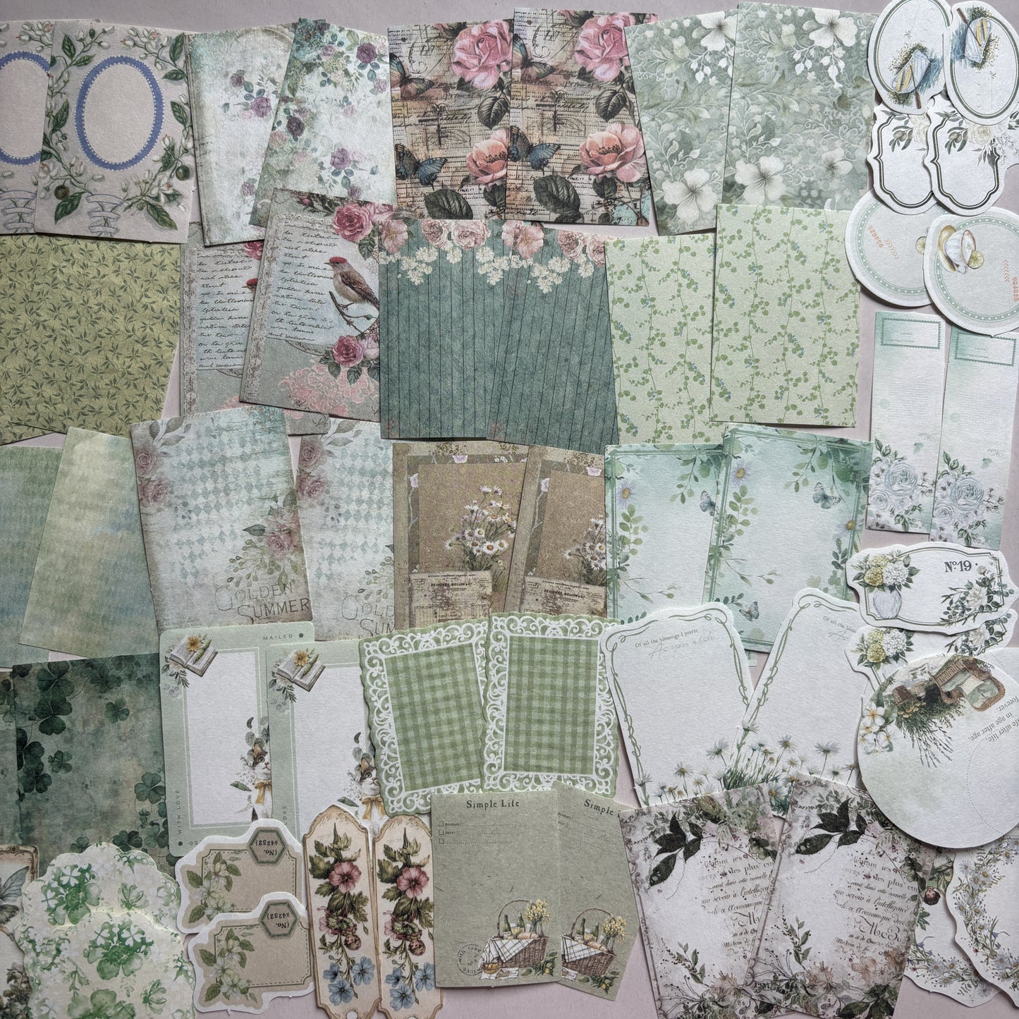 Among the Green Wildflowers - Ephemera Pack - Secret Garden Series