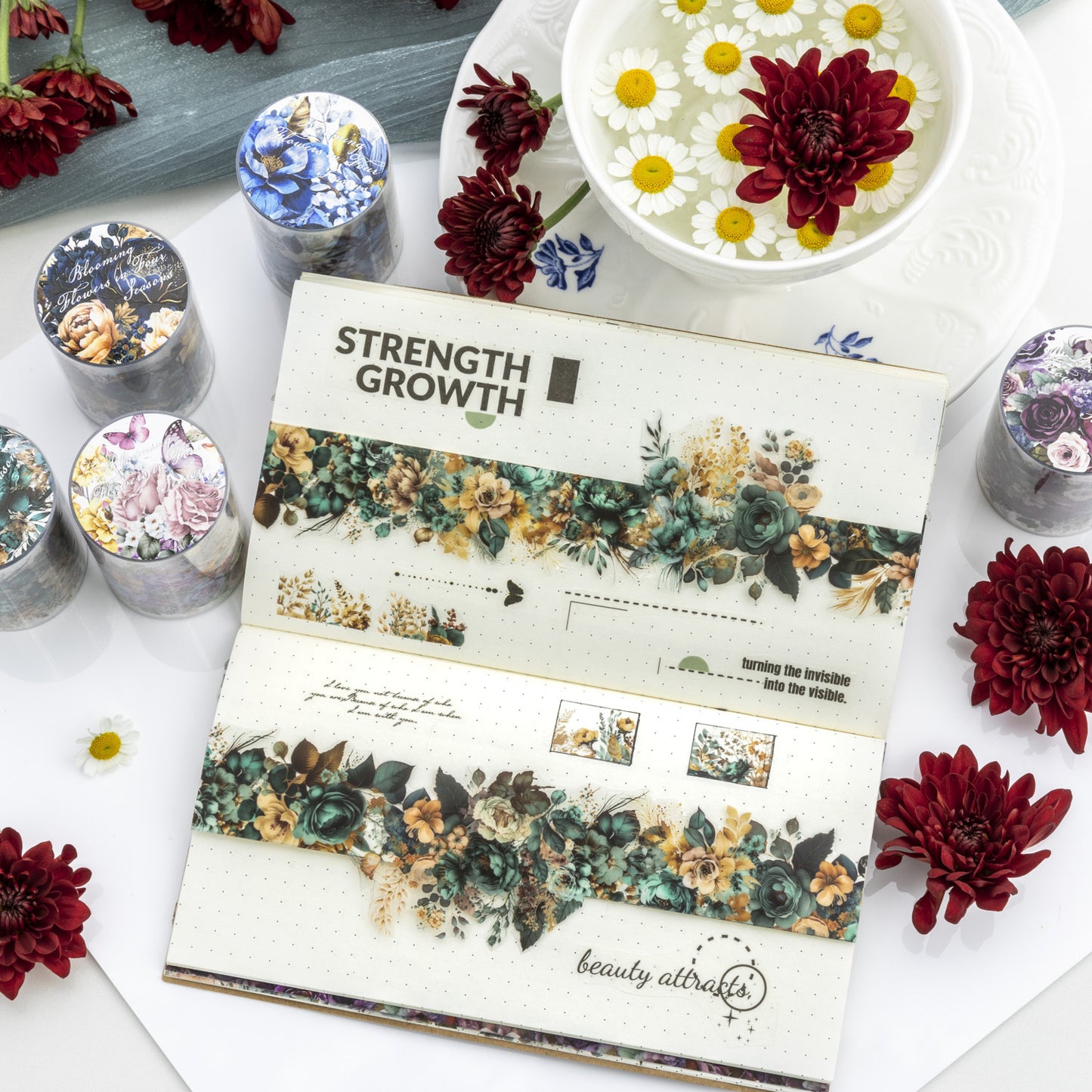 Elegant Floral Collection - PET Tape