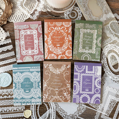 Vintage Lace Frame PET Sticker Book