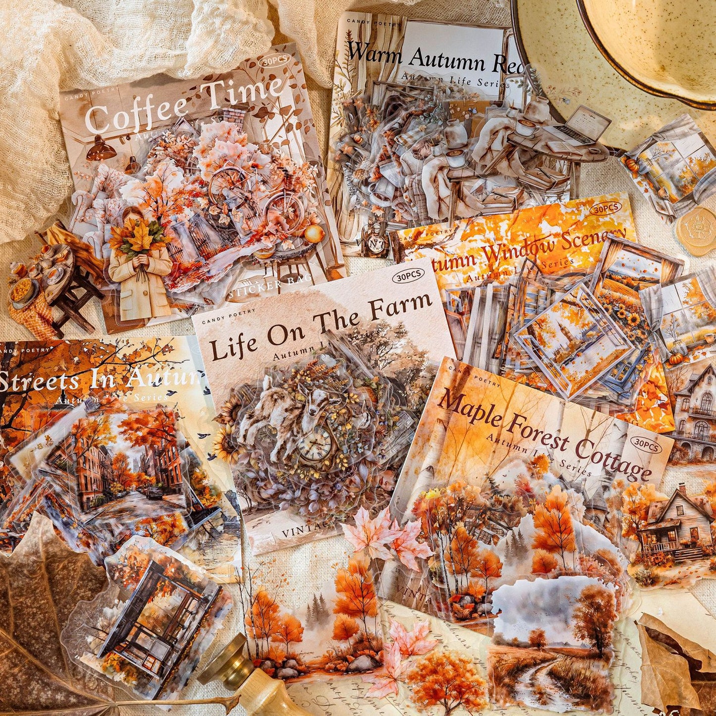 Autumn Life Series PET Sticker Pack