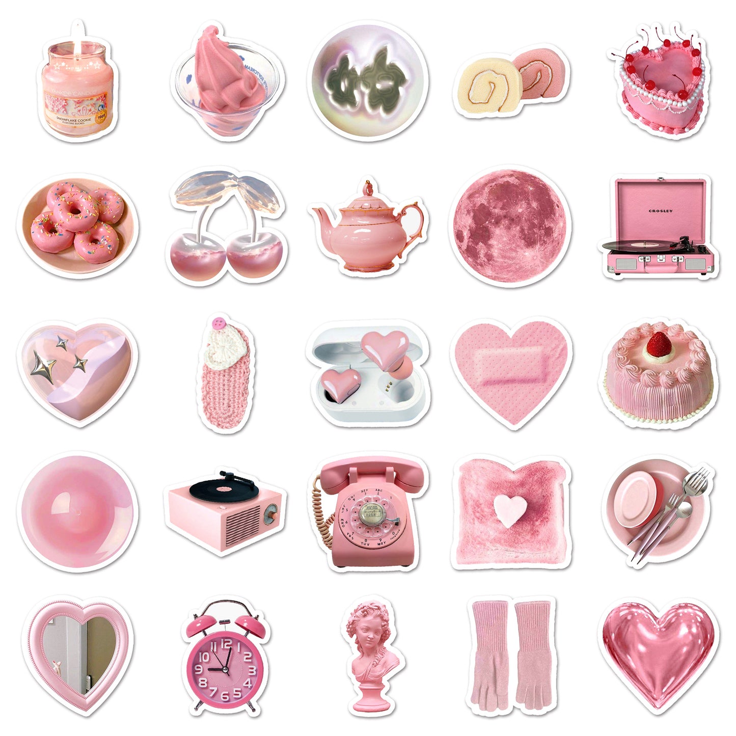 50pcs Pink Aesthetic Sticker Pack