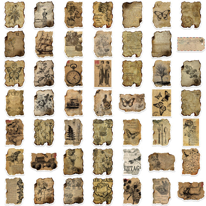 Vintage Manuscript Scrapbook Stickers