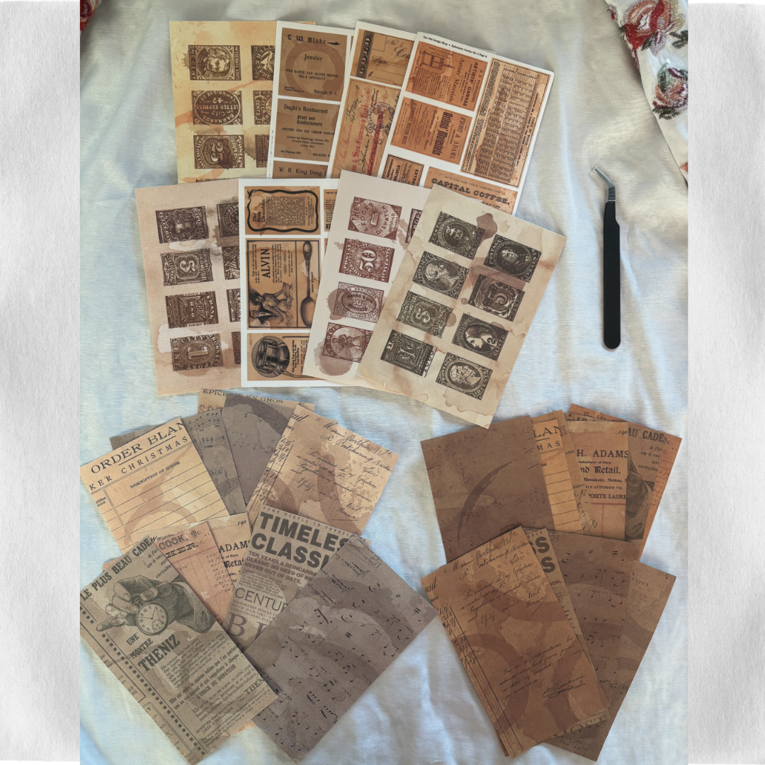Timeless Coffee Craft Kit - Vintage Scrapbooking Kit/Gift Kit