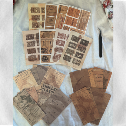 Timeless Coffee Craft Kit - Vintage Scrapbooking Kit/Gift Kit