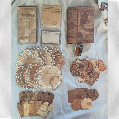 Timeless Coffee Craft Kit - Vintage Scrapbooking Kit/Gift Kit