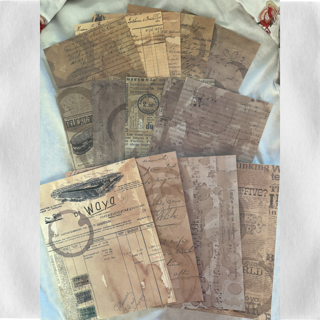 Timeless Coffee Craft Kit - Vintage Scrapbooking Kit/Gift Kit
