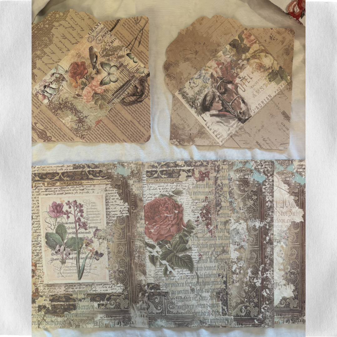 Vintage Butterfly Craft Kit - Vintage Scrapbooking Kit/Gift Kit