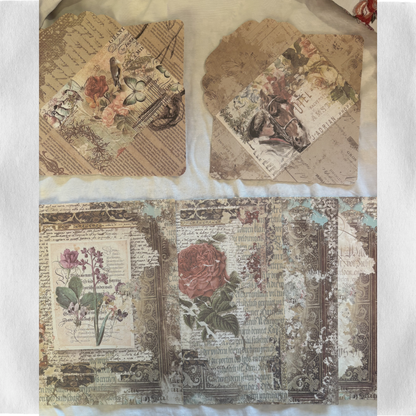 Vintage Butterfly Craft Kit - Vintage Scrapbooking Kit/Gift Kit