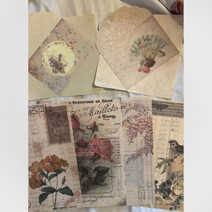 Vintage Flora Craft Kit - Vintage Scrapbooking Kit/Gift Kit