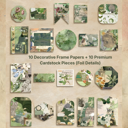 Emerald Garden Craft Kit - Vintage Scrapbooking Kit/Gift Kit
