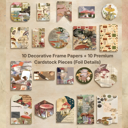Mushroom Reverie Craft Kit - Vintage Scrapbooking Kit/Gift Kit