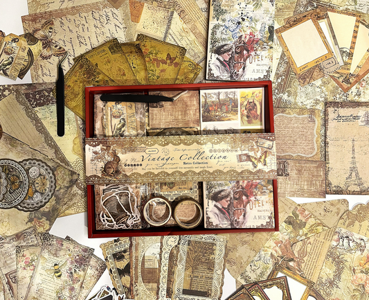Vintage Butterfly Craft Kit - Vintage Scrapbooking Kit/Gift Kit